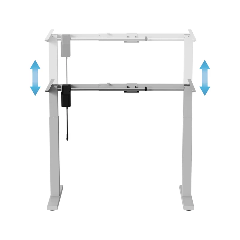 Elektrischer Schreibtischgestell Grau aus Kunststoff und Stahl ML-Design