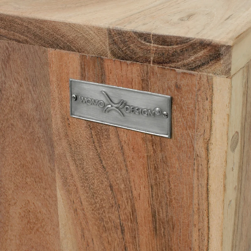 Dekosäule 3er Set 65/75/85 cm Natur aus Akazienholz WOMO-Design