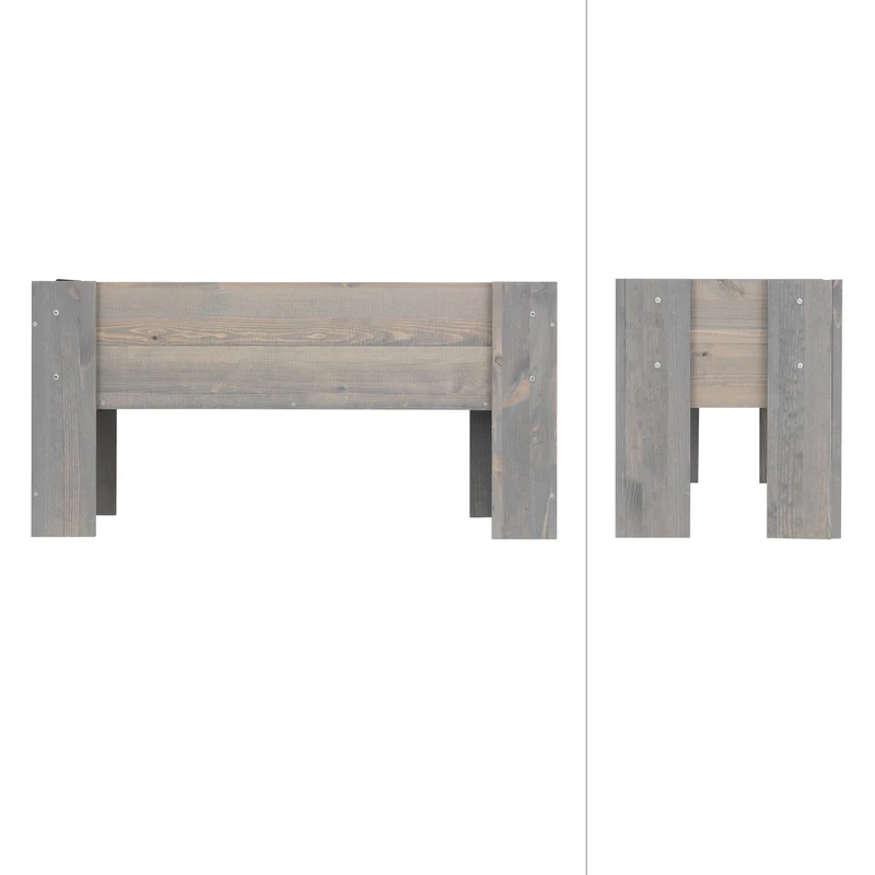 Blumenkasten 3er Set Grau aus Kiefernholz WOMO-Design