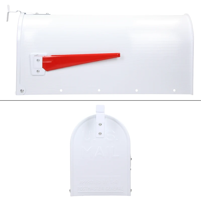 Briefkasten US Mailbox inkl. Standfuß Weiß aus Aluminium ML-Design