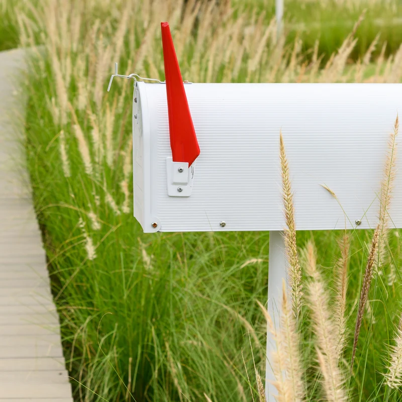 Briefkasten US Mailbox inkl. Standfuß Weiß aus Aluminium ML-Design