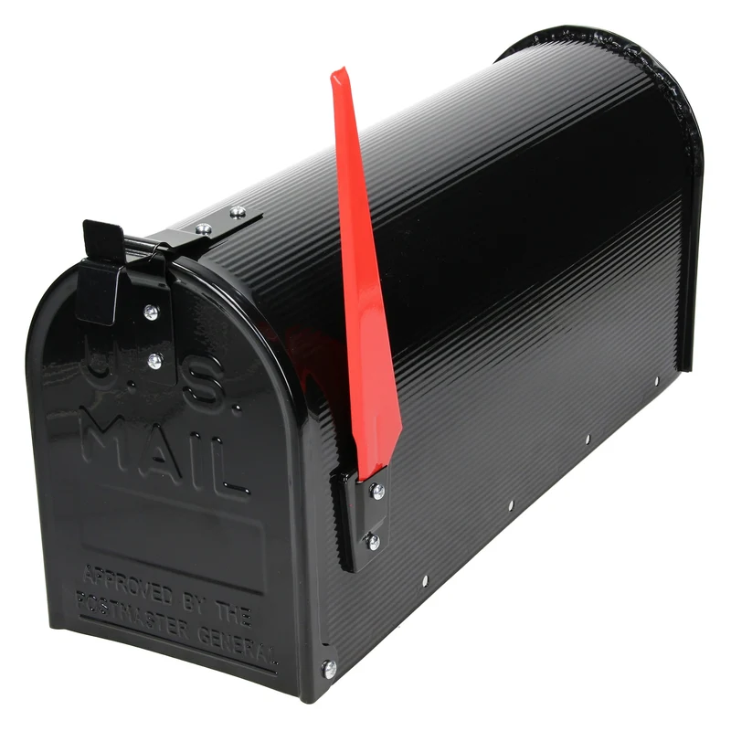 Briefkasten US Mailbox inkl. Standfuß Schwarz aus Aluminium ML-Design
