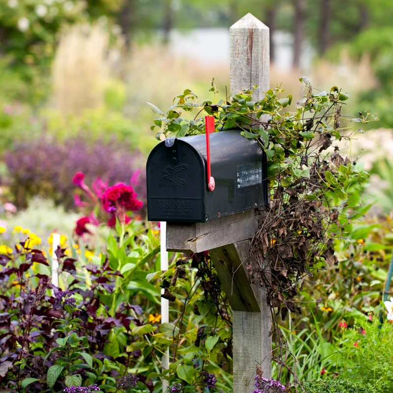 Briefkasten US Mailbox inkl. Standfuß Schwarz aus Aluminium ML-Design