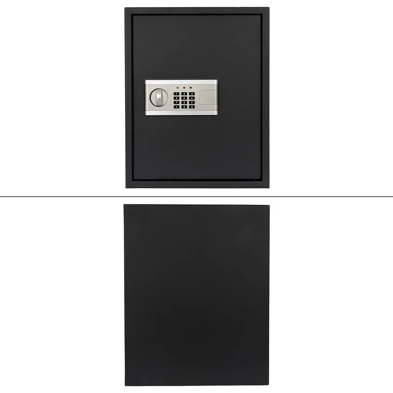 Elektronischer Tresor mit Alarm Schwarz 40x50x40 cm aus Metall