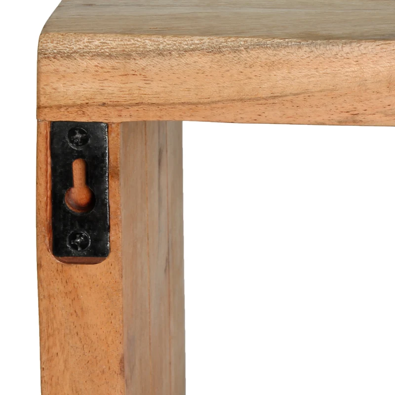 Wandregal 3er Set 43/94 x 19 x 20/25 cm natur aus Akazienholz WOMO-Design