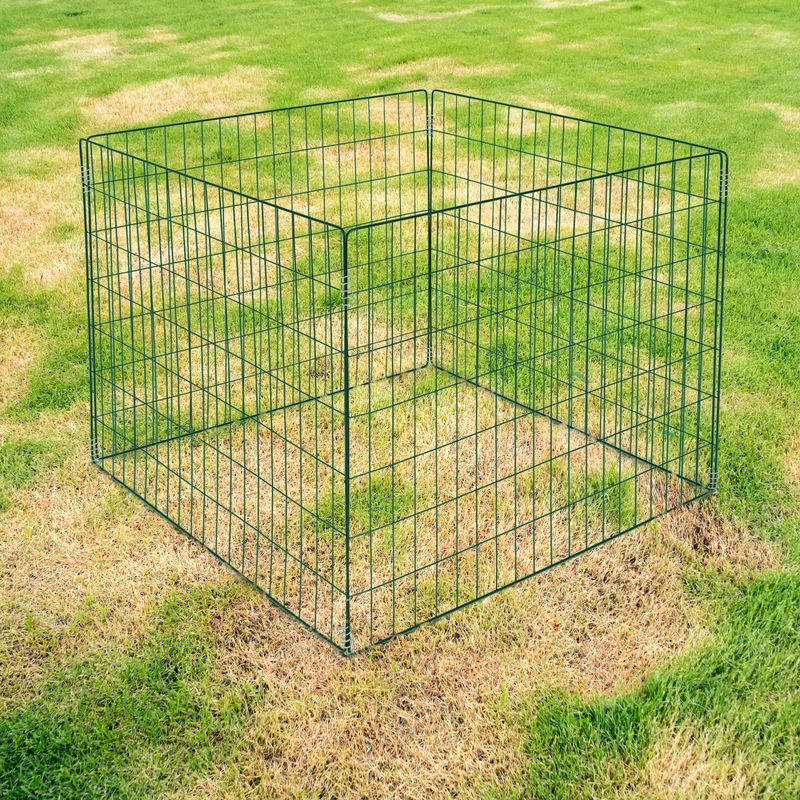 Metall Komposter 90x90x70 cm Grün aus Stahl