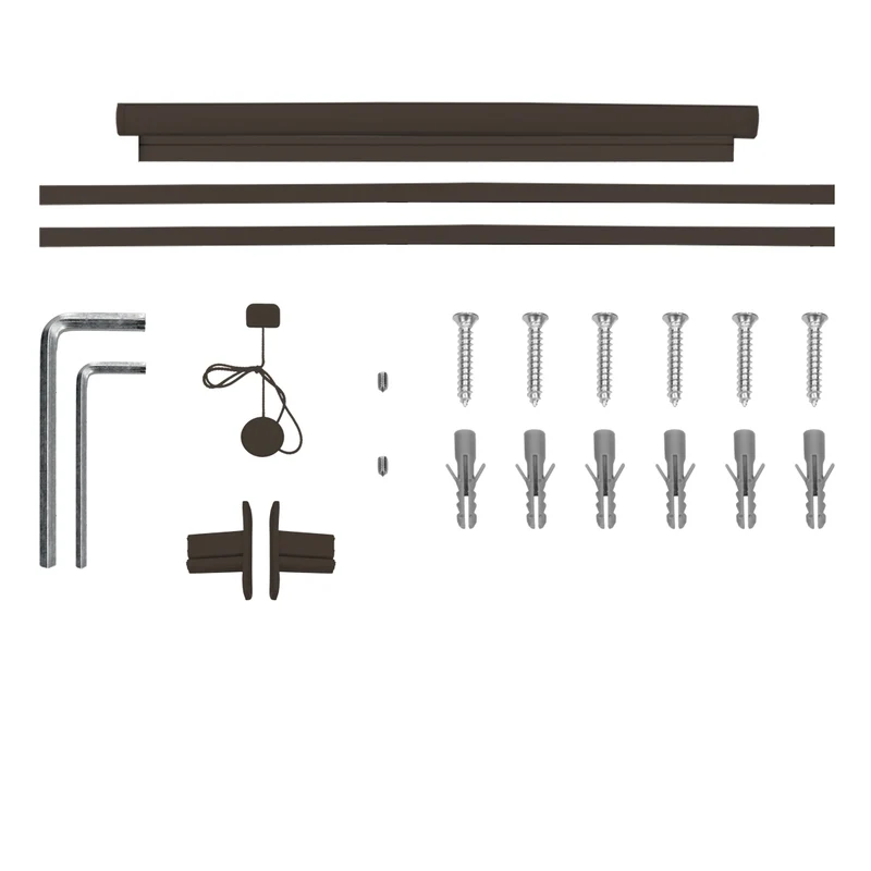 Fliegengitter Braun 90x160 cm mit Aluminium Rahmen