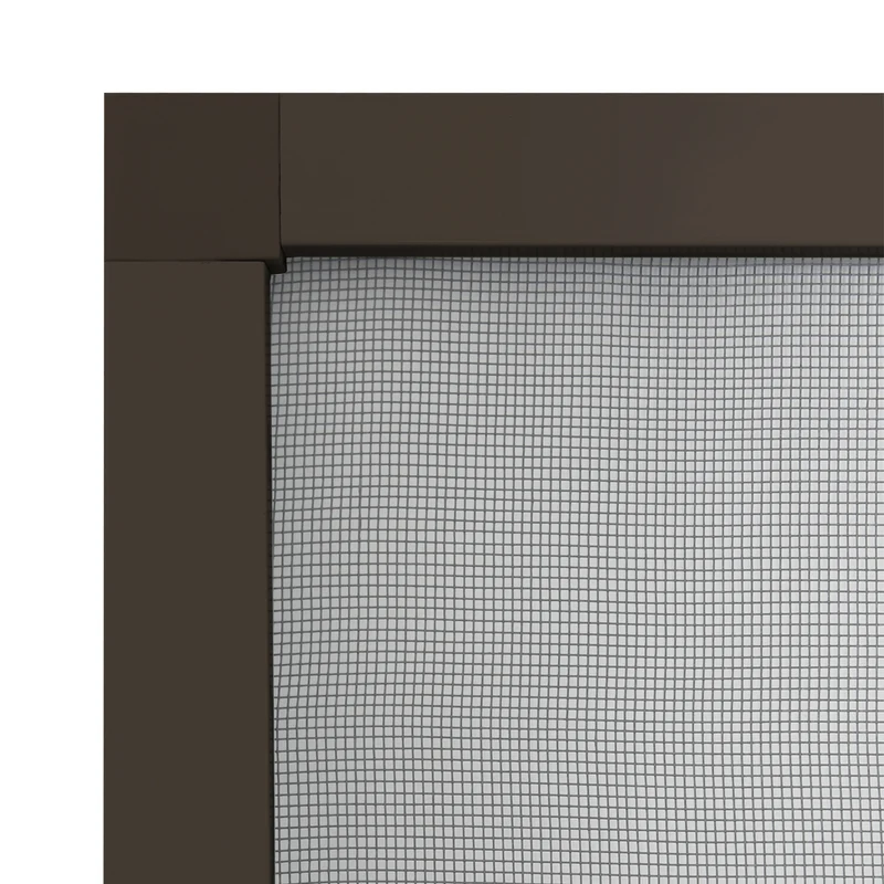 Fliegengitter Braun 100x220 cm mit Rahmen aus Aluminium