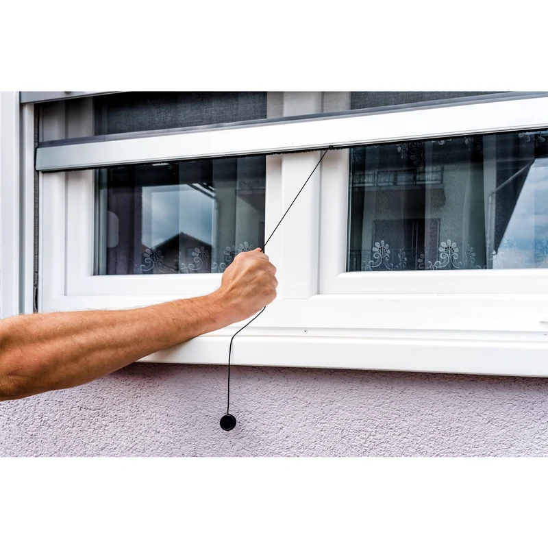 Fliegengitter Braun 130x160 cm mit Rahmen aus Aluminium