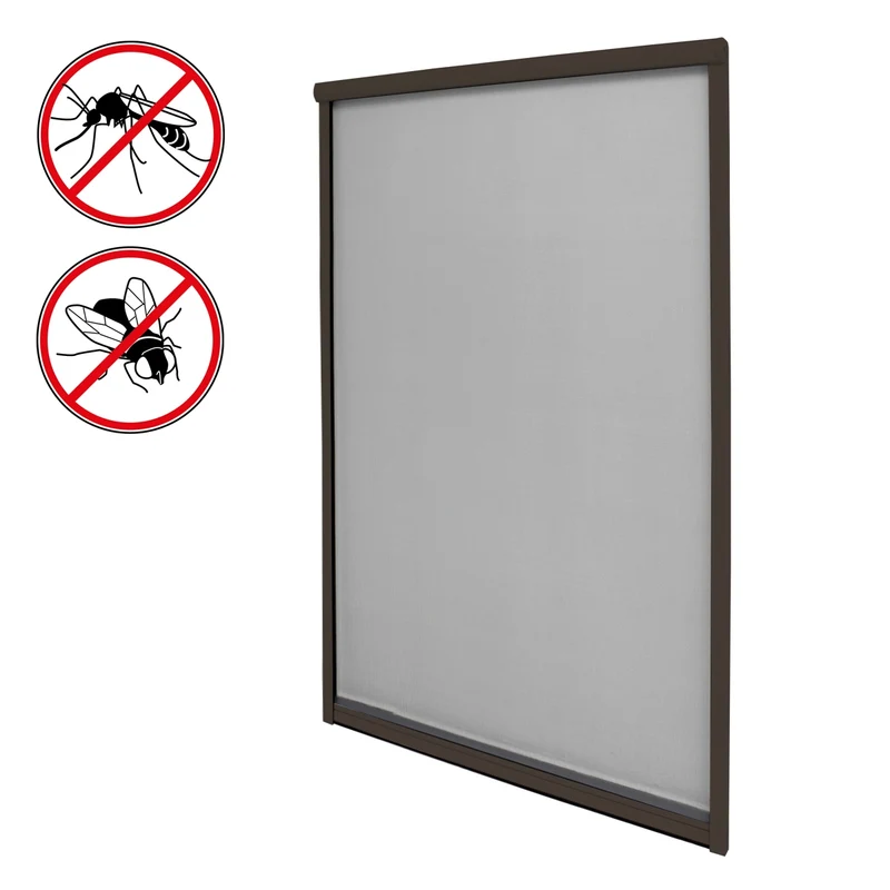 Fliegengitter Braun 100x160 cm mit Aluminium Rahmen
