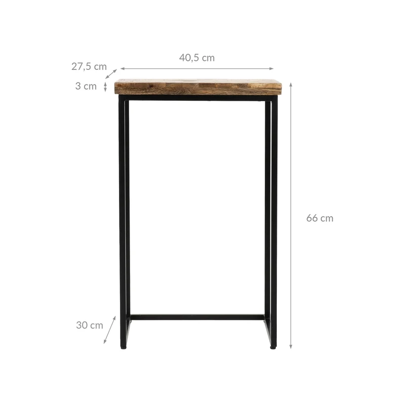 Beistelltisch 3er Set Natur aus Mangoholz WOMO-Design