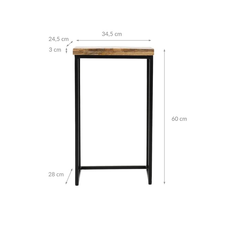 Beistelltisch 3er Set Natur aus Mangoholz WOMO-Design