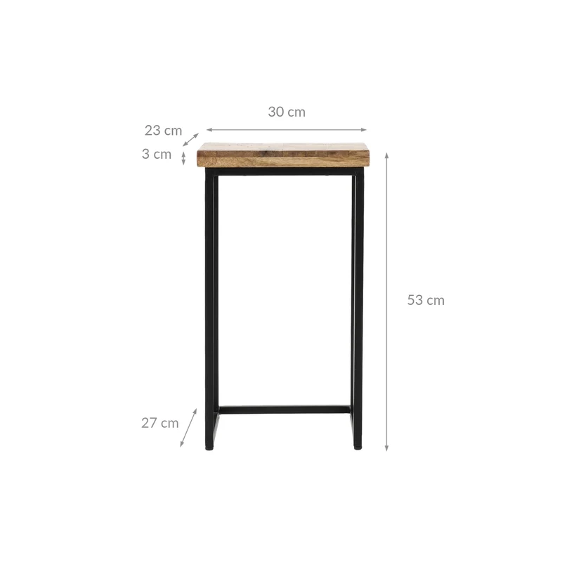 Beistelltisch 3er Set Natur aus Mangoholz WOMO-Design
