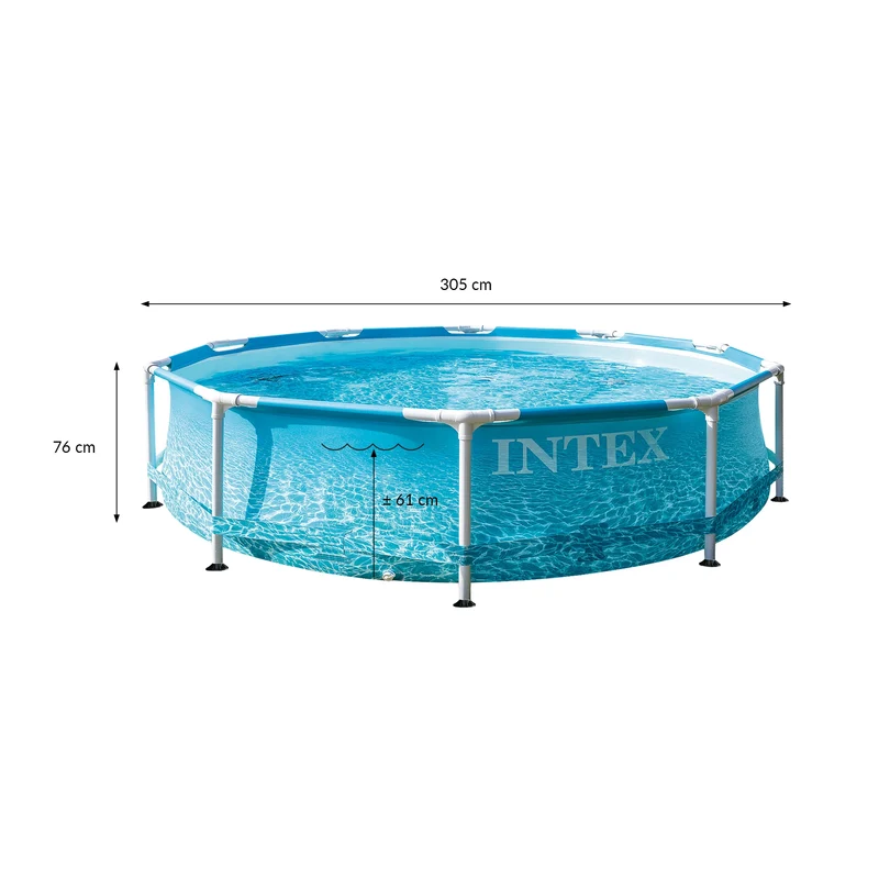 Frame Pool rund 305x76 cm Blau Intex