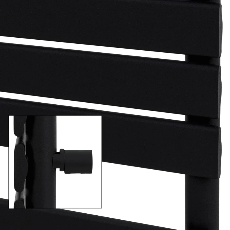 Badheizkörper Mittelanschluss 500x991 mm Schwarz matt LuxeBath