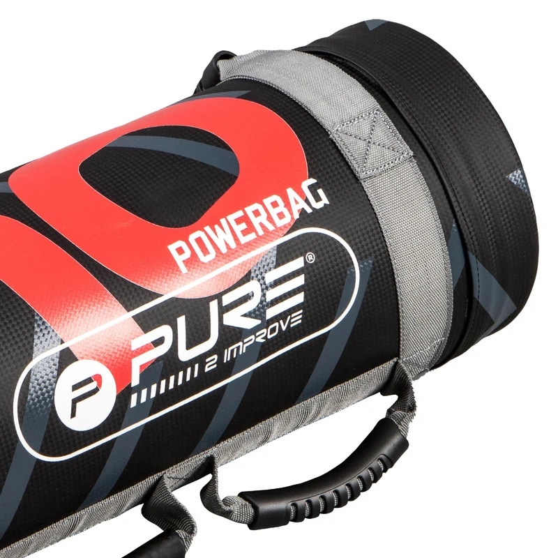 Power Bag 10 kg Schwarz/Rot aus PVC und PE Pure2Improve