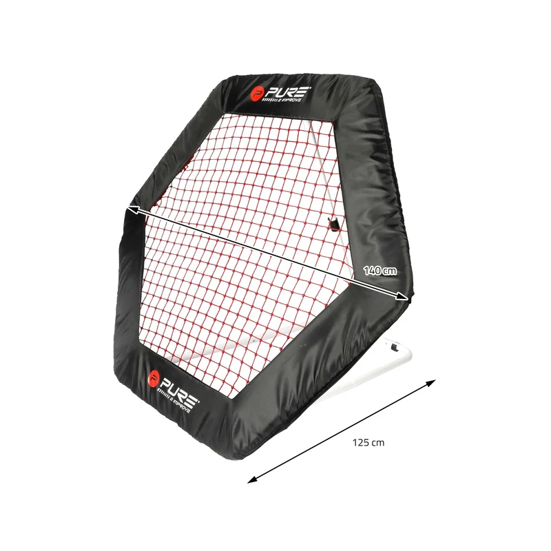 Rebounder Kicker für Fußball und Sport in Hexagon-Form 140x125 cm aus Metall Pure2Improve