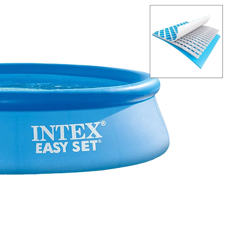 Pool mit Abdeckplane 244x61 cm Blau Intex