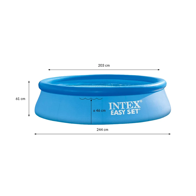 Pool mit Abdeckplane 244x61 cm Blau Intex