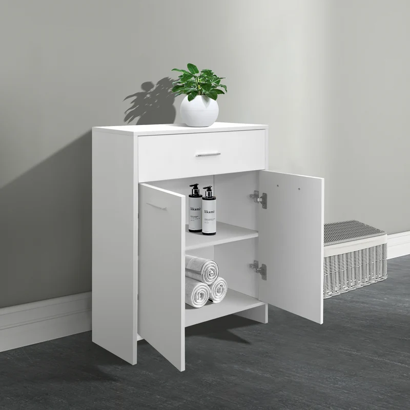 Badezimmerschrank Badschrank Weiß 60x80x33 cm ML-Design