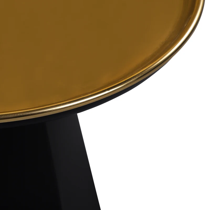 Beistelltisch 45x45x50 cm Schwarz/Gold aus Eisen und Metall WOMO-Design
