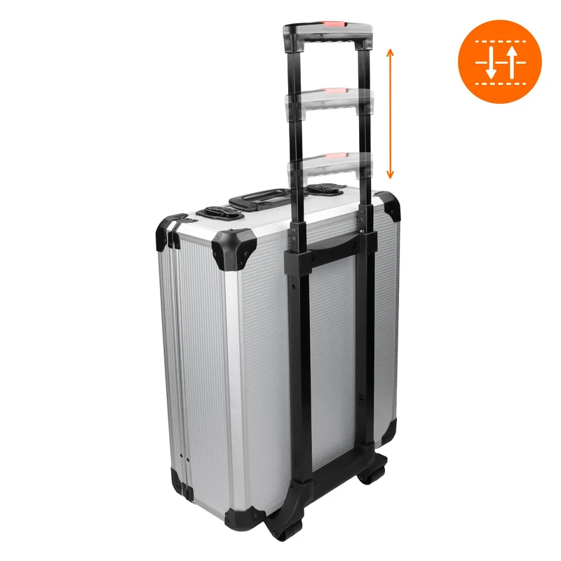 Aluminium Werkzeugkoffer 949 Teilig Aluminium Silber mit 4 Ebenen Chrom-Vanadium
