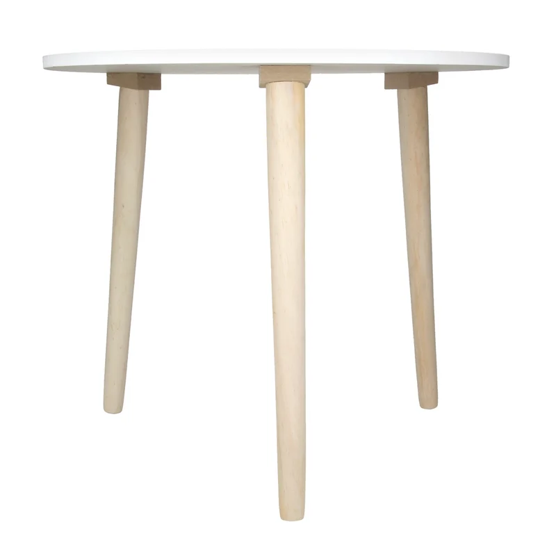 Beistelltisch 2er Set Ø 49/33 cm mit Beinen aus Kiefernholz