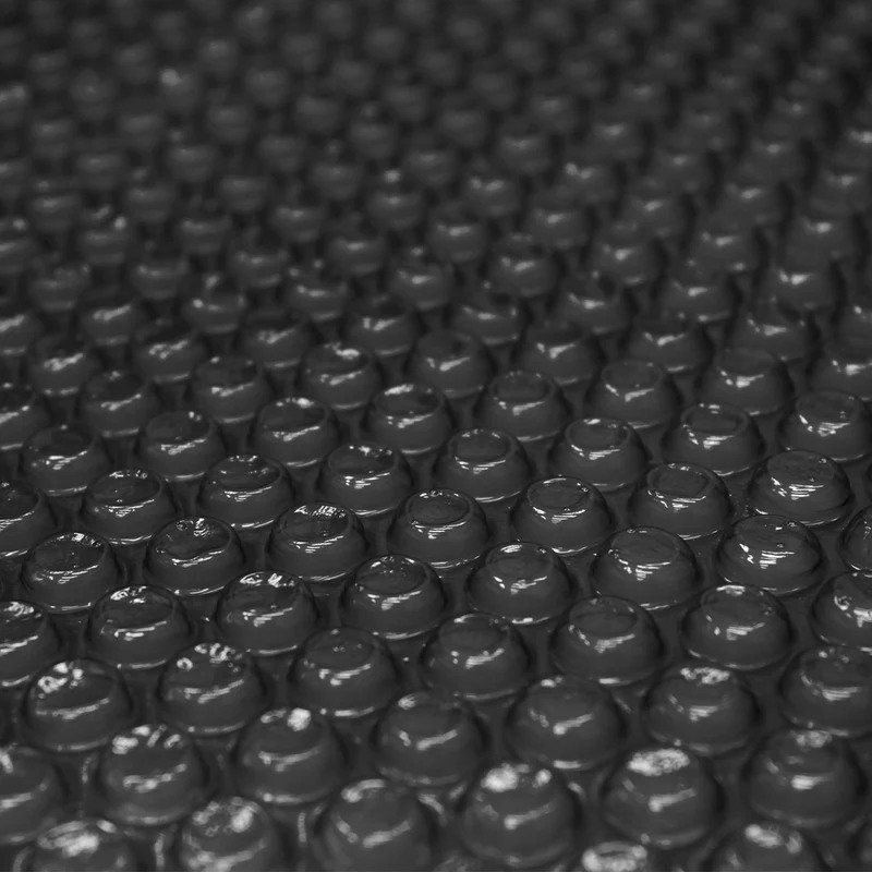Pool Solarfolie Eckig 6x4 m 400µm Schwarz aus PE-Folie mit Luftkammern