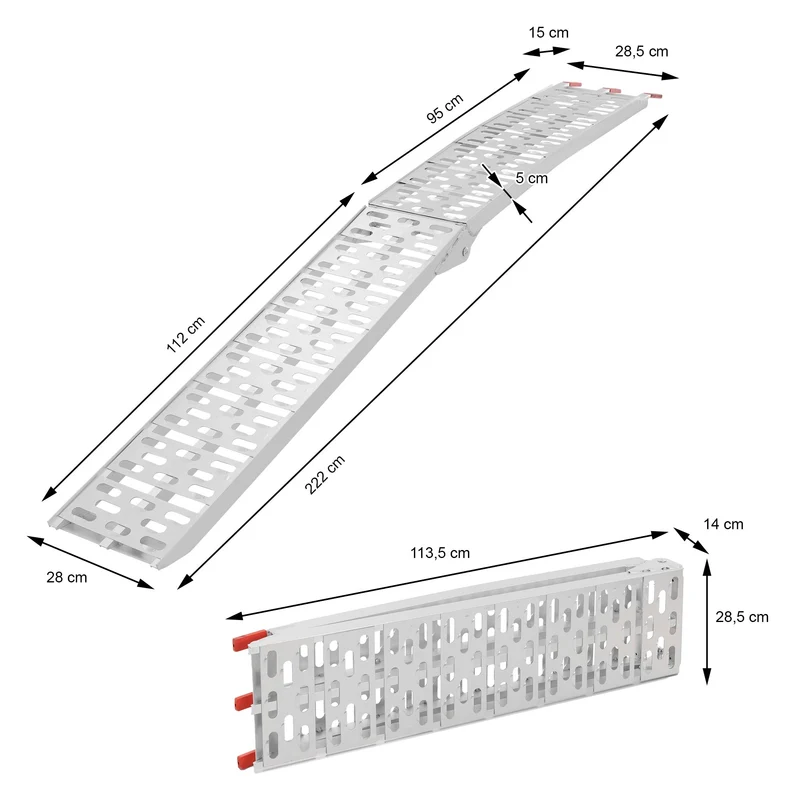 Auffahrrampe 2er Set aus Aluminium bis 340kg