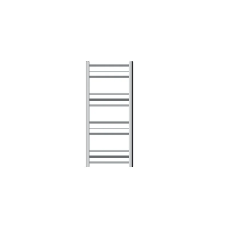 Elektrischer Badheizkörper mit Heizstab 600W 400x800 mm Chrome gebogen Seitenanschluss & Thermostat Touchbedienung LuxeBath