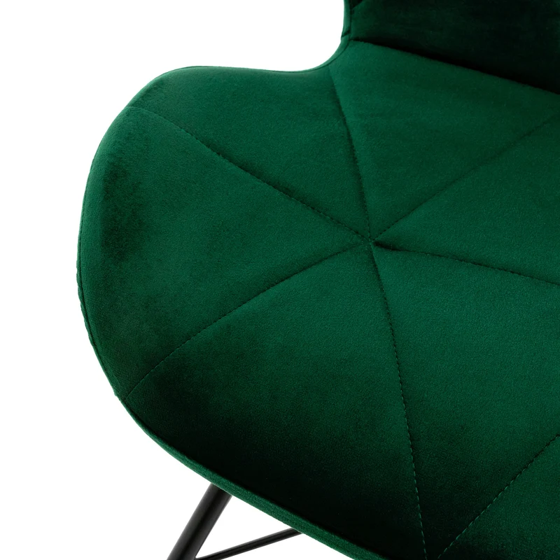 Esszimmerstuhl 2er Set Grün Samtbezug mit Metallbeinen inkl. Montagematerial ML-Design