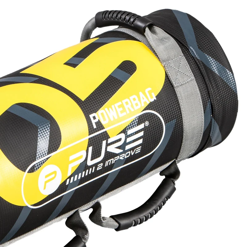 Power Bag 5 kg Schwarz/Gelb aus PVC und PE Pure2Improve