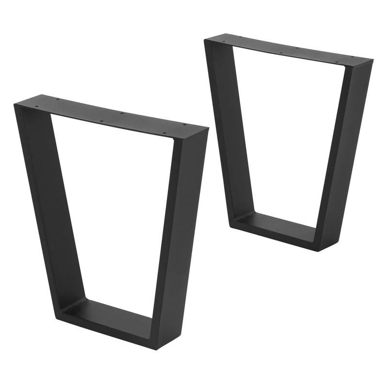 Tischbeine Tischgestell 2er Set V-Design 40 x 43,5 cm Anthrazit aus Stahl ML-Design