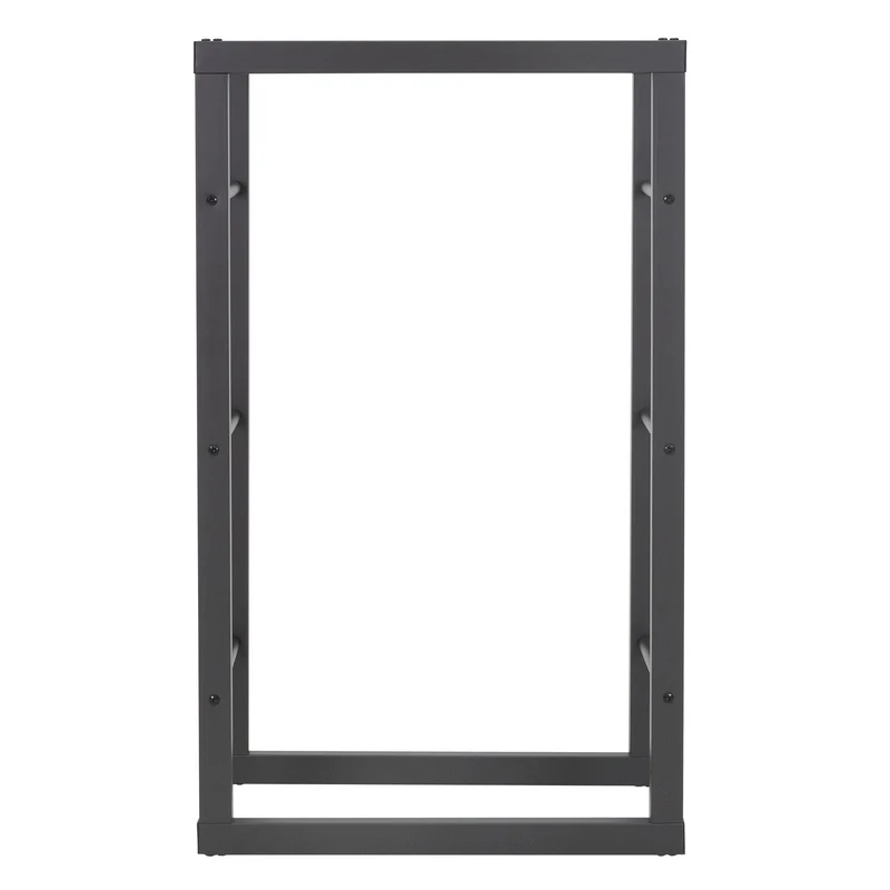 Kaminholzregal 60x100x25 cm Grau aus Metall ML-Design