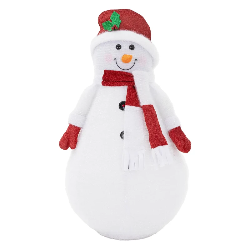 LED Schneemann XXL 140 cm Warmweiß mit 20 LEDs aus Kunststoff