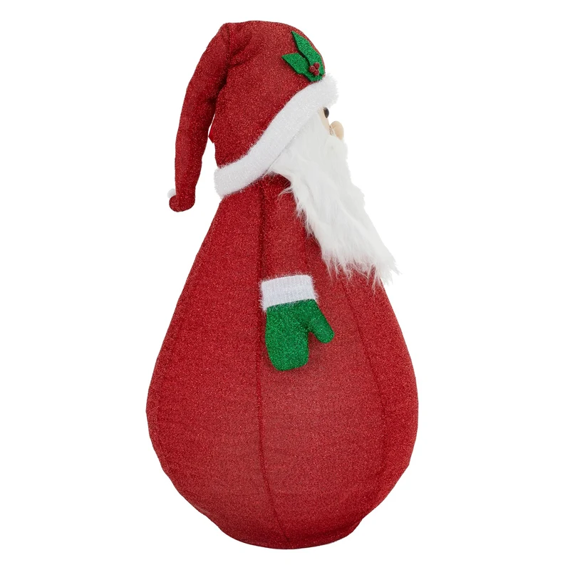 LED Weihnachtsmann XXL 140 cm Warmweiß mit 10 LEDs aus Kunststoff