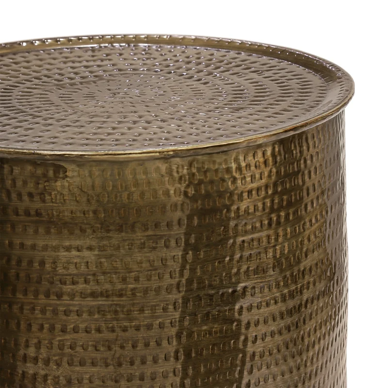 Beistelltisch Ø 40x50 cm Gold aus Aluminium WOMO-Design