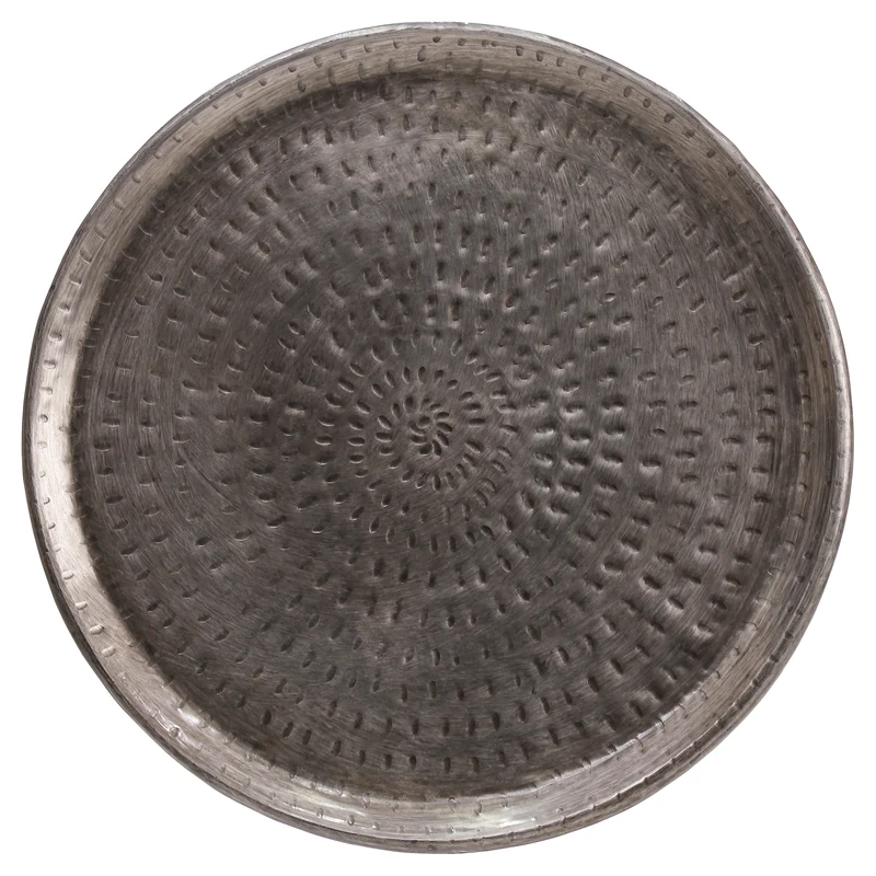 Beistelltisch Ø 40x50 cm Vintage-Silber aus Aluminium WOMO-Design