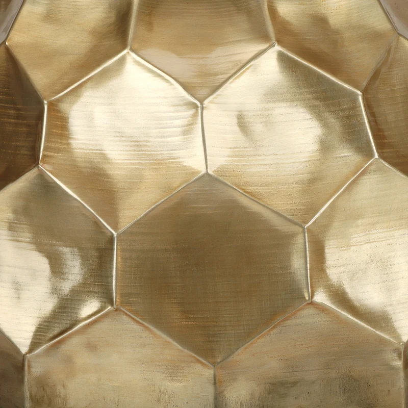Beistelltisch Ø 28x50 cm Gold aus Metall WOMO-Design