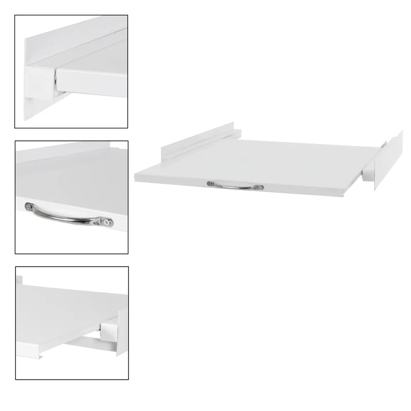 Waschmaschinen Untergestell Unterschrank 2er Set 64x53,5x31,5 cm mit 2 Schubladen in Weiß ML-Design