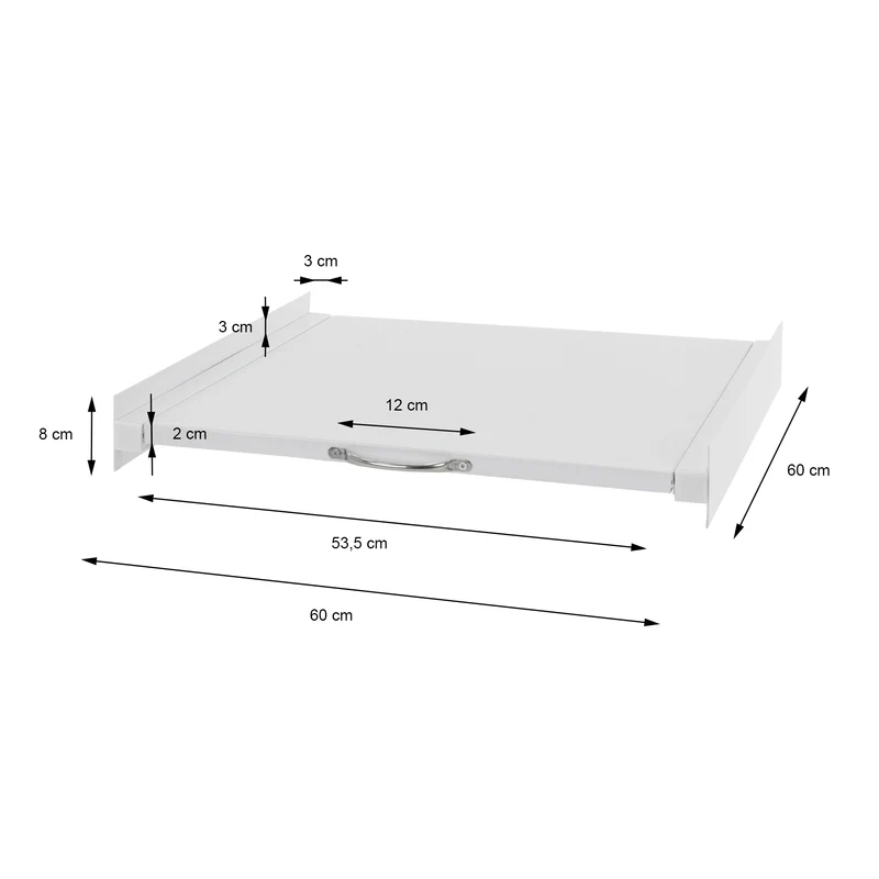 Waschmaschinen Untergestell Unterschrank 2er Set 64x53,5x31,5 cm mit 2 Schubladen in Weiß ML-Design