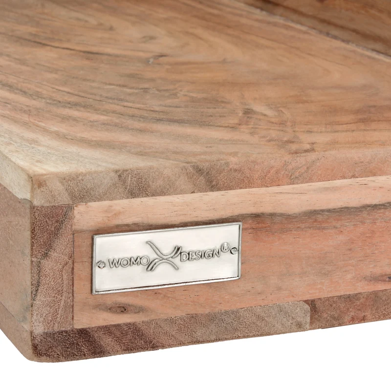 Wandregal 110x23x18 cm Natur aus Akazienholz WOMO-Design