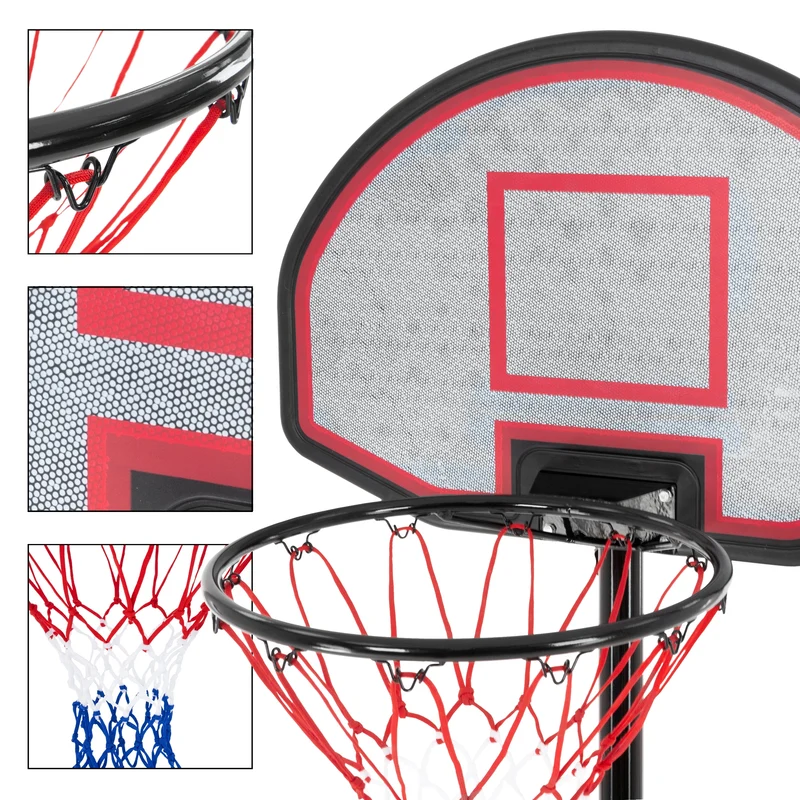 Basketballständer, 262 cm, aus Stahl und HDPE Kunststoff