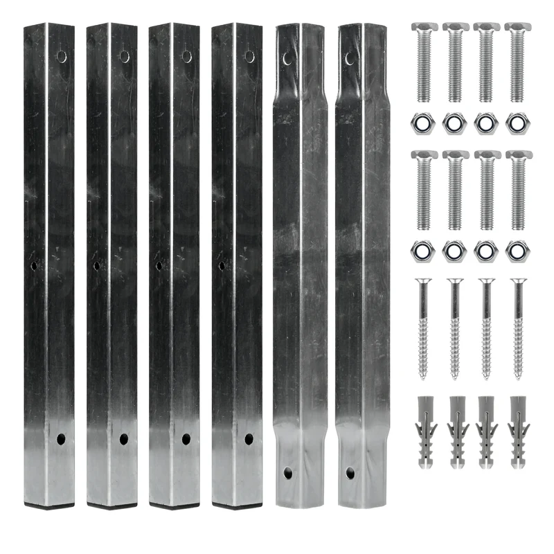 Fahrradständer für 4 Fahrräder 100 x 32 x 27 cm, aus verzinktem Stahl, inkl. Montagematerial