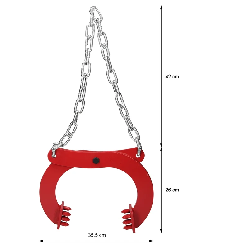 Steinzange 1800 kg Tragkraft, mit Ketten 80 cm aus Stahl