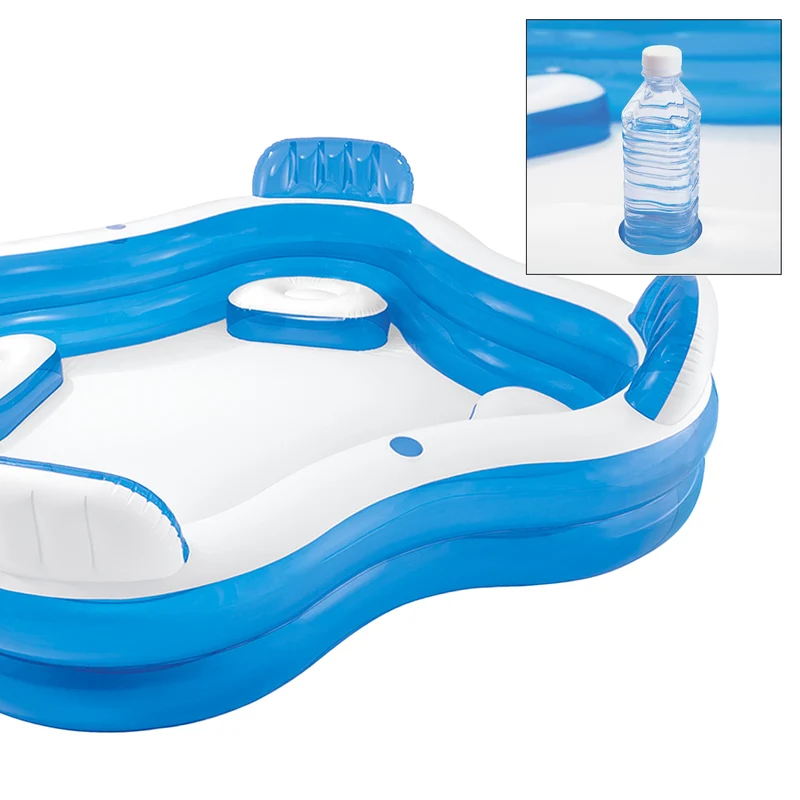 Family Pool 229x229x66 cm Blau Intex