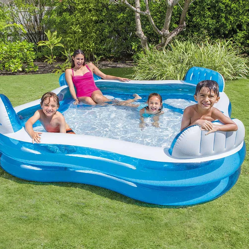 Family Pool 229x229x66 cm Blau Intex