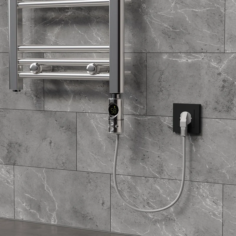 Heizstab 600W Chrome mit Thermostat und LCD Bildschirm LuxeBath