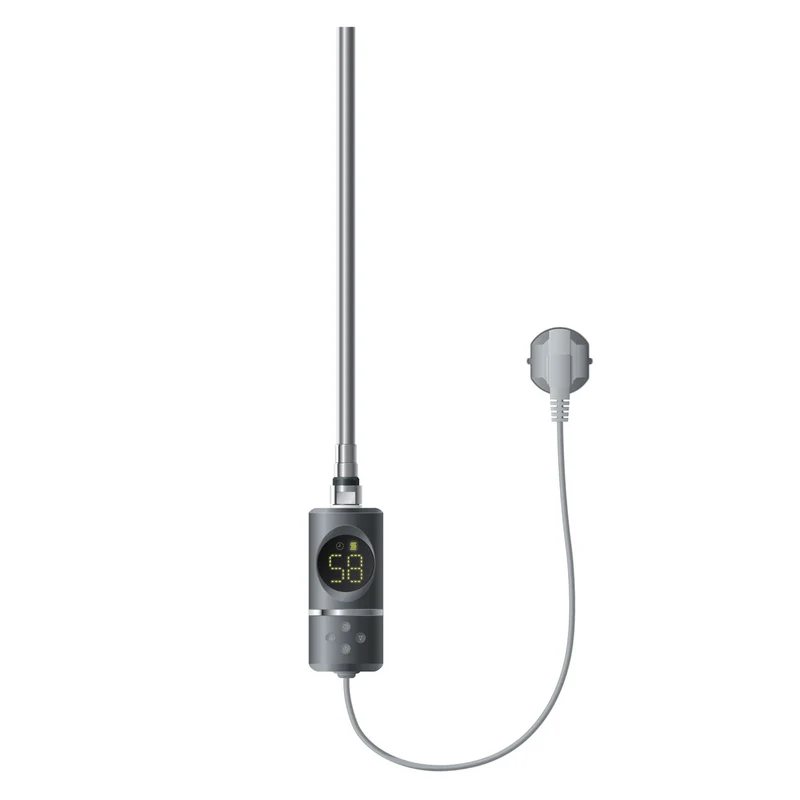 Heizstab 300W Anthrazit mit Thermostat und LCD Bildschirm LuxeBath