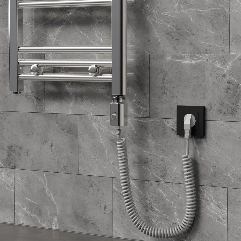 Heizstab 600W Chrome mit Thermostat für Badheizkörper LuxeBath